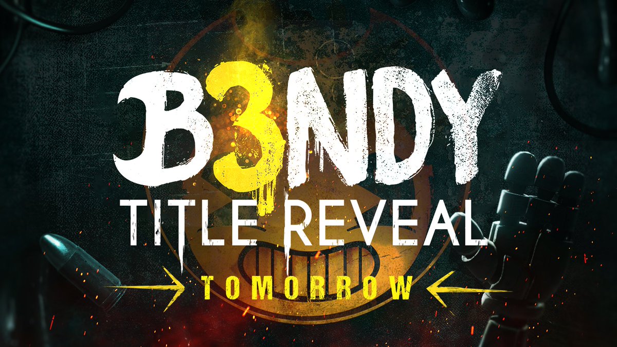 TOMORROW the NAME of Bendy 3 shall be revealed.
#B3NDY #BENDY

Watch the premiere on YouTube 🔗👇
