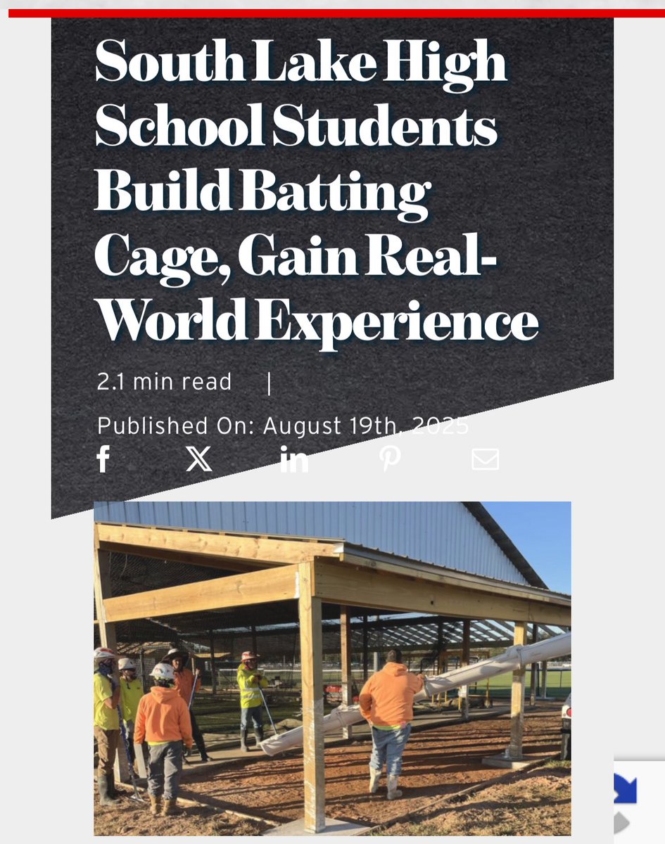 South Lake High School #CTE students are gaining real world experience while building a batting cage. Full article: lakeandsumterstyle.com/south-lake-hig…
<a href="/MartaCRamirez1/">Marta C Ramirez</a> <a href="/DanielsKathlene/">Kathlene Daniels</a> <a href="/LynneaWeissman/">Lynnea Weissman</a> <a href="/frances_celis/">Frances Celis</a> #LakeCCR