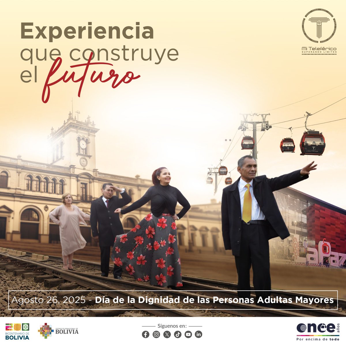 En Mi Teleférico honramos a quienes con su experiencia, esfuerzo y sabiduría han construido los cimientos de nuestra sociedad.
Hoy reafirmamos nuestro compromiso de brindarles un transporte seguro, inclusivo y digno.

#DíaDeLaDignidad
#AdultosMayores
#MiTeleférico