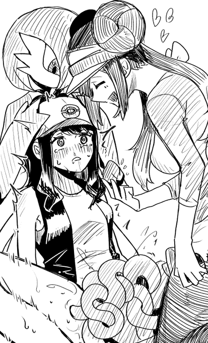 「あ…う…」
「モンジャラ、一気に先輩を追い込んじゃって～♥サーナイトはそのままさいみんじゅつ❤ほ～ら先輩、このキーのみを食べたらこれまでの催眠が解けて一気に気持ちよかった記憶が流れ込んできますよ～♥3時間カラダはイキっ放しでしたからきっと気持ちいいですよ～♥」
的な落書き。 