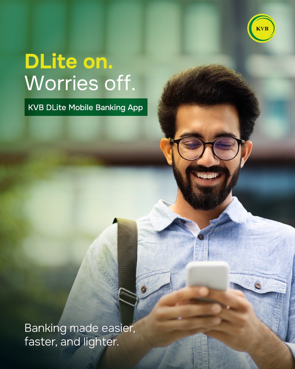 Your bank is now in your pocket. With the KVB DLite Mobile Banking App, enjoy seamless transactions, quick access, and complete control over your finances anytime, anywhere.