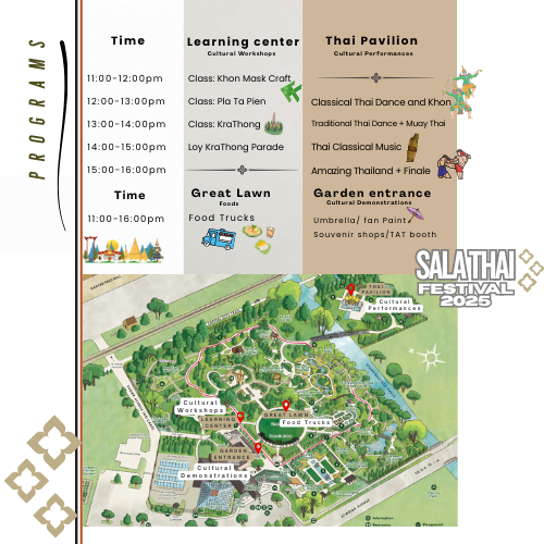 wisli_uw's tweet image. Come celebrate Thai culture at the Sala Thai Festival at Olbrich Gardens on Sunday, September 14 from 11am-4pm!
Enjoy traditional food, dance performances, workshops, and cultural demonstrations. Stop by our table to learn more about the WISLI language programs!