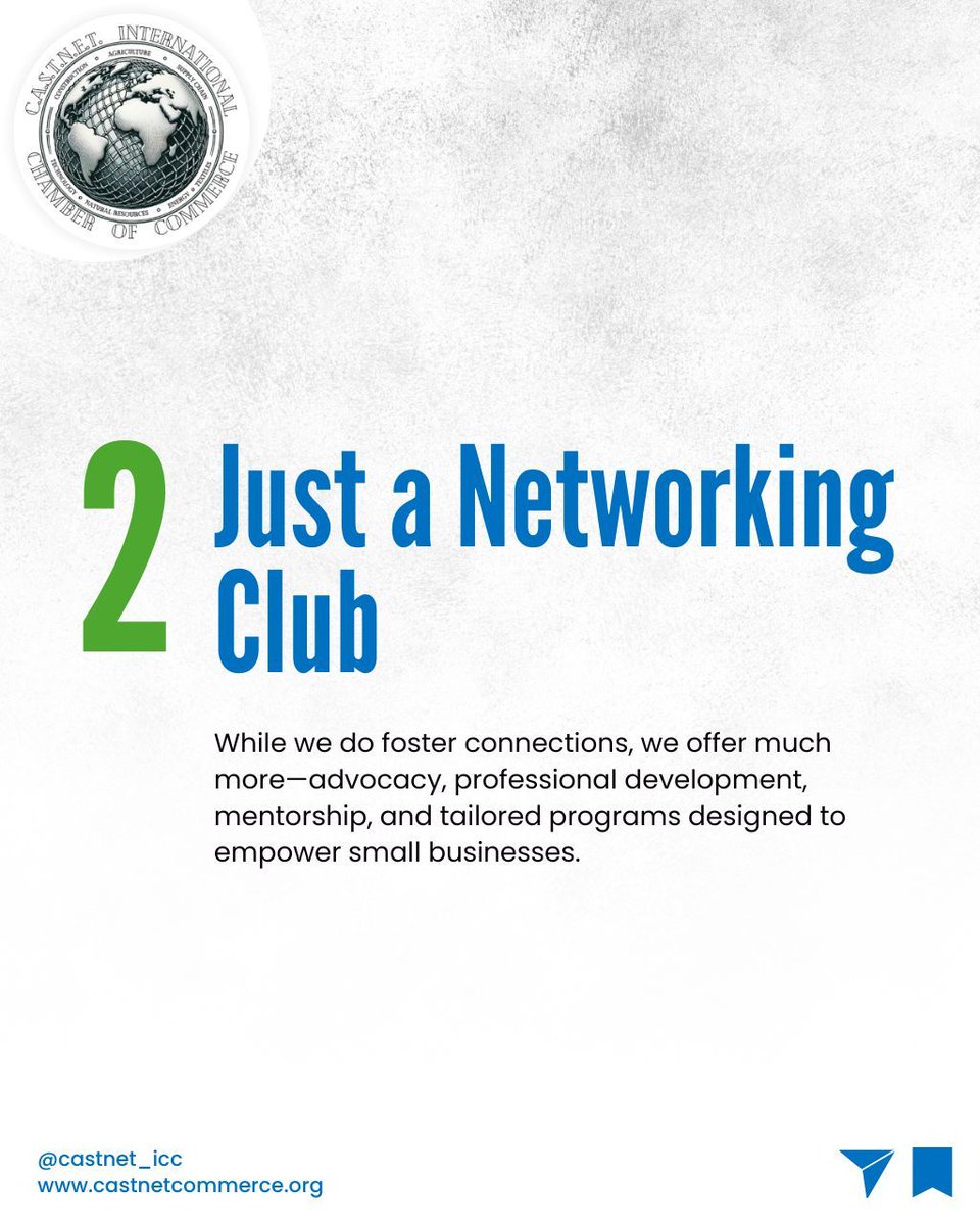 CASTNET_ICC's tweet image. Let&apos;s debunk some common myths and misconceptions about C.A.S.T.N.E.T International Chamber of Commerce. Swipe through to discover what we are not and who we are! 

#CASTNET #CASTNETICC #Chambersofcommerce #InternationalChambersofCommerce #BusinessIncubators