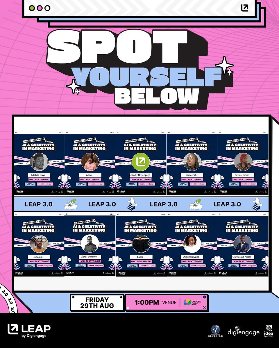 Can you see your face?

If you can’t, you can still get your customised dp for LEAP when you tap the link below: 

getdp.co/leapdp 

#leapbydigiengage