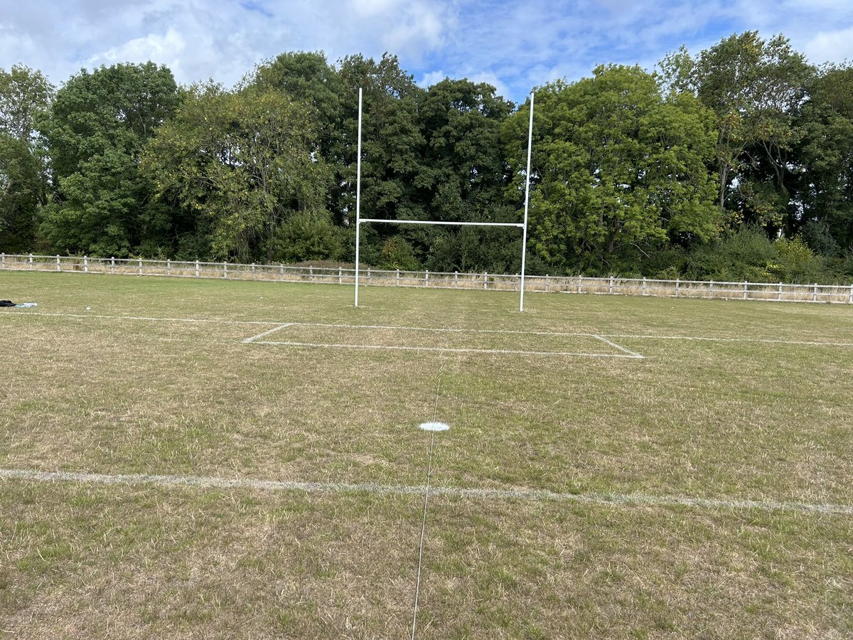 Small 11x11 marked out today inside a rugby pitch at a local school #linemarking #football #pitch