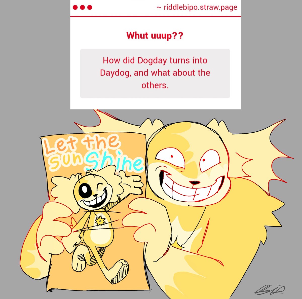 There's no thing called Dogday, he's Daydog! He always been Daydog!! As well as the others! #OppositeCrittersAU #SmilingCritters