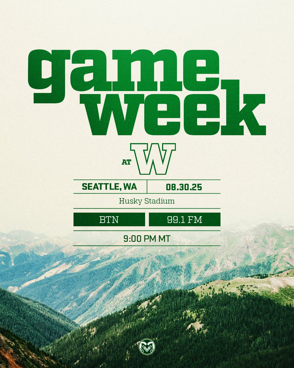 𝗪𝗲𝗲𝗸 𝟭: We're heading to the Emerald City to open the 2025 season against the Huskies!

📝 csura.ms/4lRwYQb

#Relentless x #RamGrit🐏