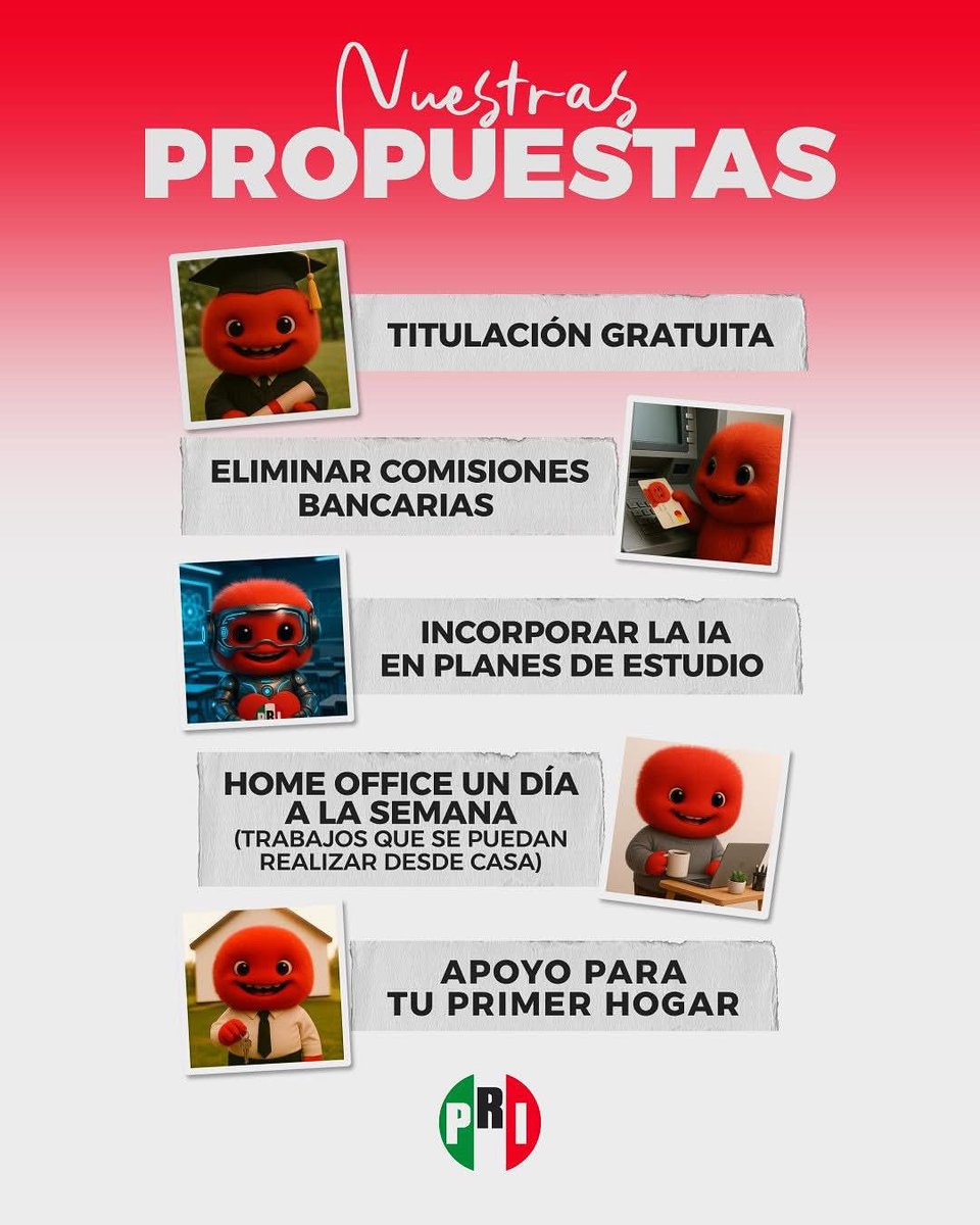 PRI_SLP's tweet photo. Propuestas reales. Rumbo claro.
Conoce las propuestas del PRI y súmate a construir el futuro que merecemos.
#PRI #AmorPorSanLuis #PRISLP https://t.co/zdC0CGBsIA