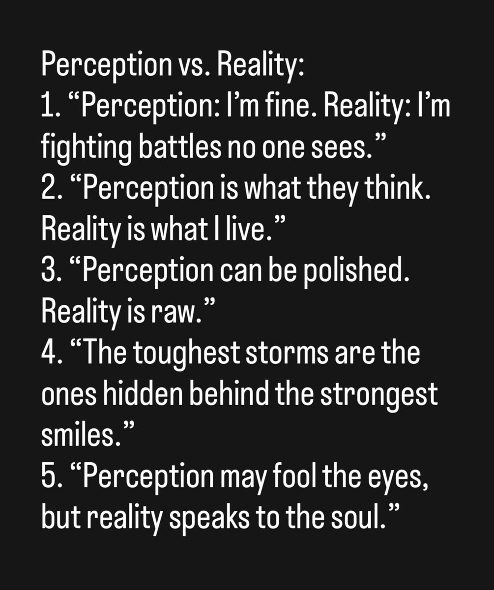 Perception vs Reality