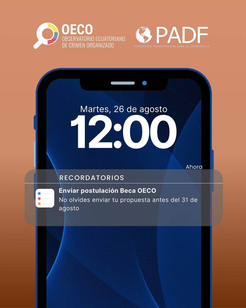 🔍Aplica hoy a la beca de 1,000 USD para investigación de campo impulsada por el OECO.

Link de los Terminos y Condiciones de aplicación: padf.org/homepadf-2/gra…