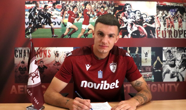 MacedonianFoot_'s tweet photo. Jani Atanasov found a new club this summer, joining AE Larisa in Greece on a free transfer.  

Made his debut this weekend against PAOK & put in a top performance.   

Consistency is whats limited Atanasov so far, hopefully a important role in a team can help him put together a good season.  

Was also in the SofaScore Team of the Week.