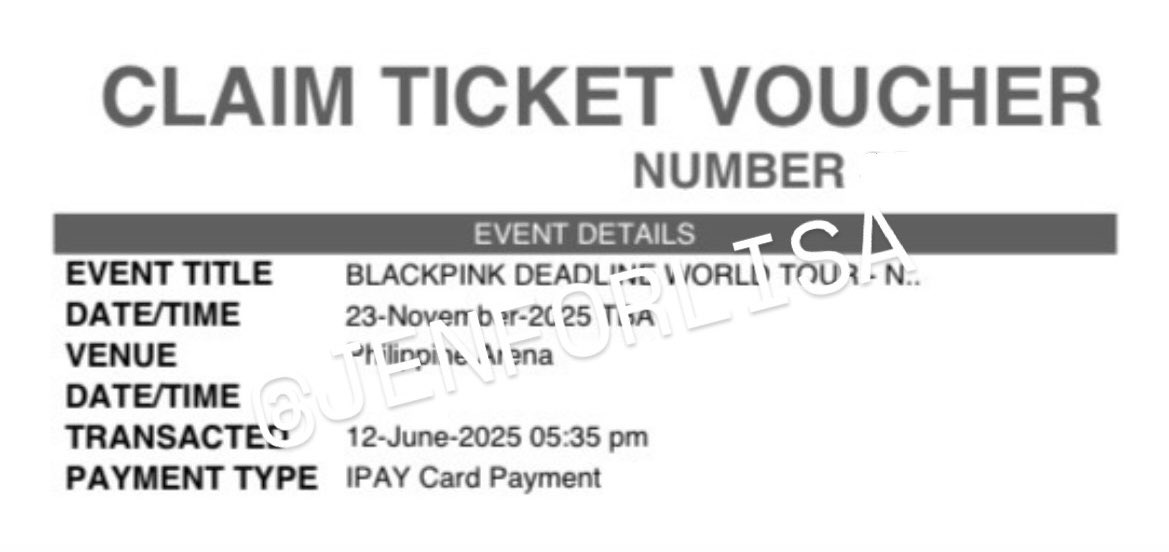 jenforlisa's tweet photo. lfb / wts / swap: day 2 blackpink deadline world tour ph UNCLAIMED 

my seat: lba ragular, lb114

for swap: higher seats (pag-usapan na lang natin) + add ka na lang for my tix.

STRICTLY MEET UP ONLY! can claim together.
📍loc: SM sangandaan, SM grand central, SM north https://t.co/o1WkOcr0BW