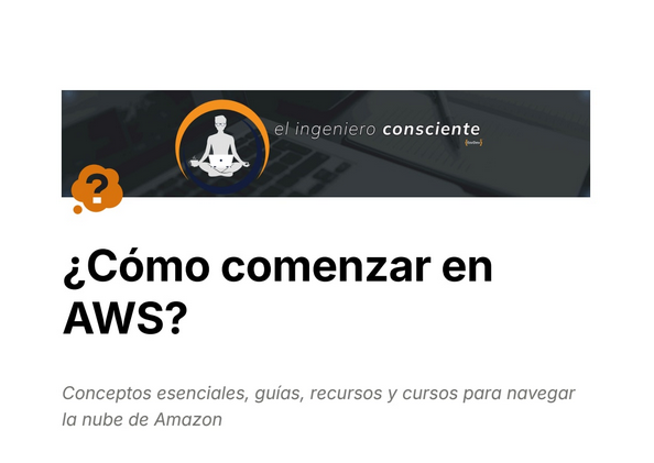 ingeconsciente's tweet photo. Cuando arranqué con AWS lo hice de una forma que no considero sea la ideal:
➡️ Sin base teórica sólida
➡️ Bajo presión, en producción
➡️ Aprendiendo “a las corridas” en un entorno startup

Sí, me mandé un par de mocos 🙃

Pero eso no significa que tu inicio tenga que ser igual.

Por eso armé esta mini guía de primeros pasos en AWS, pensada para quienes quieren empezar de manera más clara y ordenada.

¿Qué vas a encontrar?
1️⃣ Una pequeña intro a Cloud Computing
2️⃣ Qué es AWS y por qué es importante
3️⃣ Conceptos básicos que tenés que manejar
4️⃣ Los servicios esenciales más usados
5️⃣ Recursos útiles para arrancar

AWS puede ser intimidante al inicio: demasiados servicios, demasiada jerga, demasiados botones.

Pero empezar con lo esencial puede marcar la diferencia entre sentirse perdido o avanzar con confianza.

Si te interesa profundizar, te dejo el PDF con la guía completa 👇 
https://t.co/UwRgm0zvQc

Y si te interesa recibir contenido similar...
✅con días de anticipación
✅gratis
✅y directo a tu correo

...suscribite a "El Ingeniero Consciente", ¡mi newsletter en Substack donde ya somos +60 miembros!

Sumate con este enlace:
https://t.co/PfRHNyPe91
