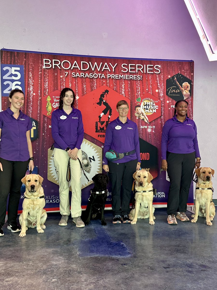 We had some special visitors for #NationalDogDay! Guide dogs in training from Dogs, Inc. came to the Van Wezel to practice real-world skills in a theater. They were such good doggos, we’d be happy to invite them back to the theater anytime! 🐾🎭