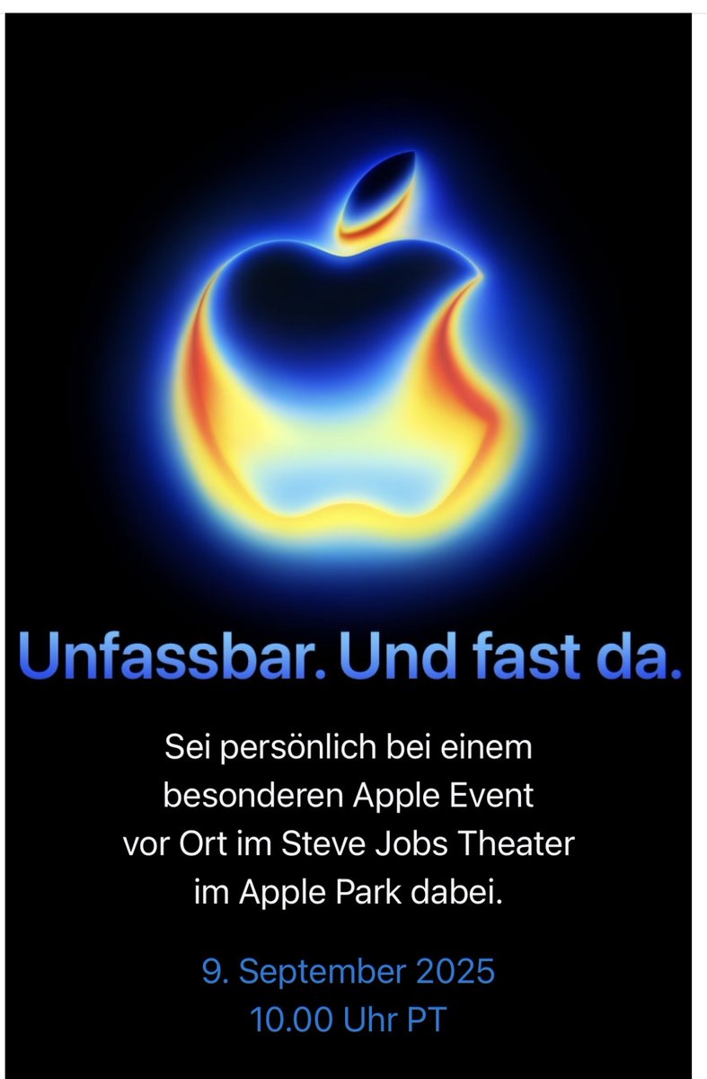 Es ist offiziell: Am Dienstag, 9. September 19 Uhr deutscher Zeit startet das nächste #AppleEvent rund um die neue #iPhone-Generation! Computer Bild wird live dabei sein.