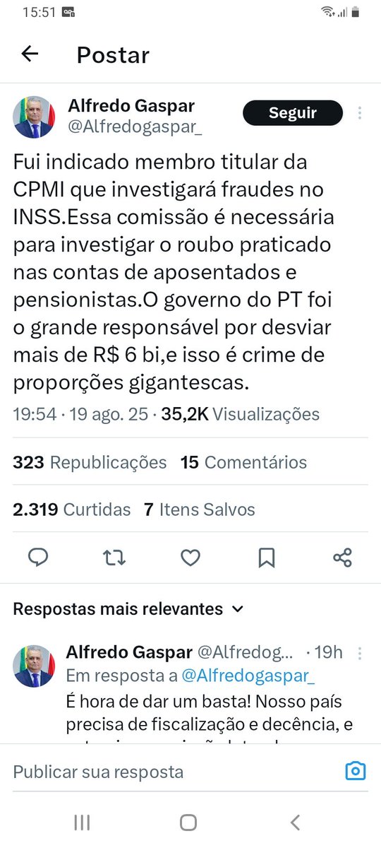 <a href="/vinicios_betiol/">Vinicios Betiol</a> Olha o que o relator postou assim wue soube.que seria o relator, o print é eterno .