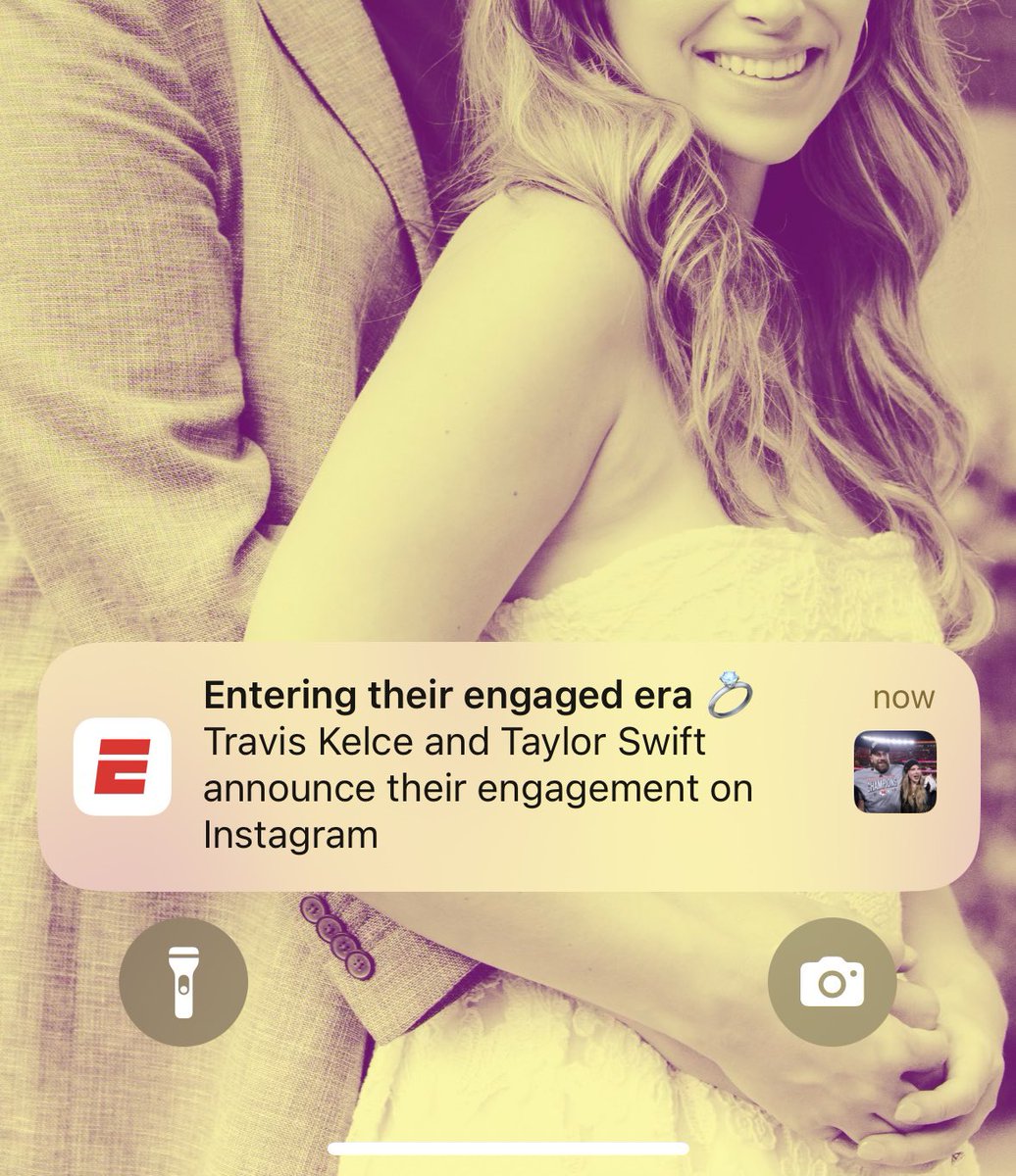 Taylor engagement notification via ESPN is WILD lolol I love this time we live in 🩵