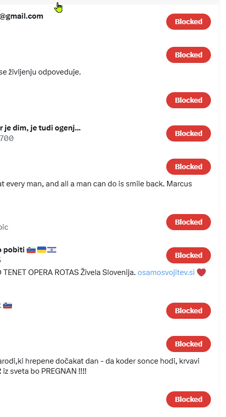 Kliknem za "foro" na njihove sledilce in pri meni so tako markirani.