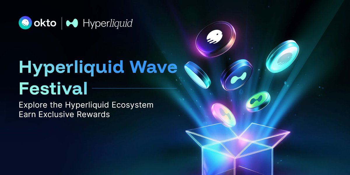 Okto 🐙⛓️ | Orchestrating Web3 (@okto_web3) on Twitter photo The Hyperliquid Wave Festival is LIVE 🌊
Explore <a href="/HyperliquidX/">Hyperliquid</a> ecosystem, complete quests, and win exclusive rewards.
Happening now with limited-time quests & prize pools.
Dive in and ride the Hyperliquid wave with Okto x Hyperliquid!
Join the festival today: The Hyperliquid Wave Festival is LIVE 🌊
Explore <a href="/HyperliquidX/">Hyperliquid</a> ecosystem, complete quests, and win exclusive rewards.
Happening now with limited-time quests & prize pools.
Dive in and ride the Hyperliquid wave with Okto x Hyperliquid!
Join the festival today:
