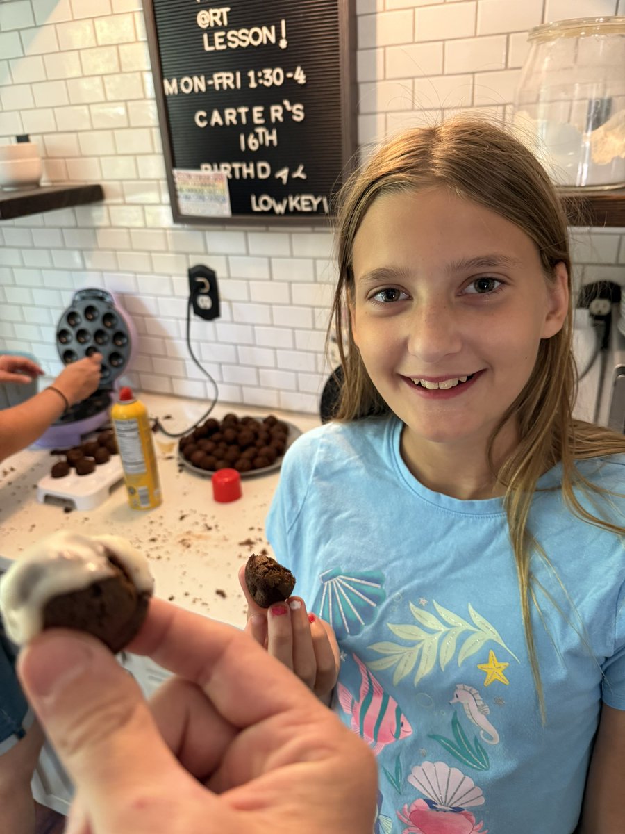 My daughter made from scratch chocolate cake pops with vanilla frosting. They are delicious.
