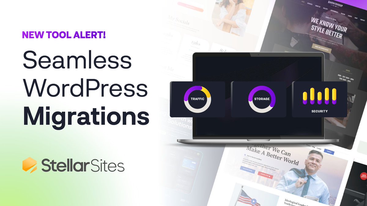 Did you know our new migration tool is in your #StellarSites account? 🤔 Effortlessly move your #WordPress sites, reduce complexity, free your time ⏰, and flag issues proactively. Learn how: 👉 loom.ly/-3znM2U
#StellarSites #WordPressMigration