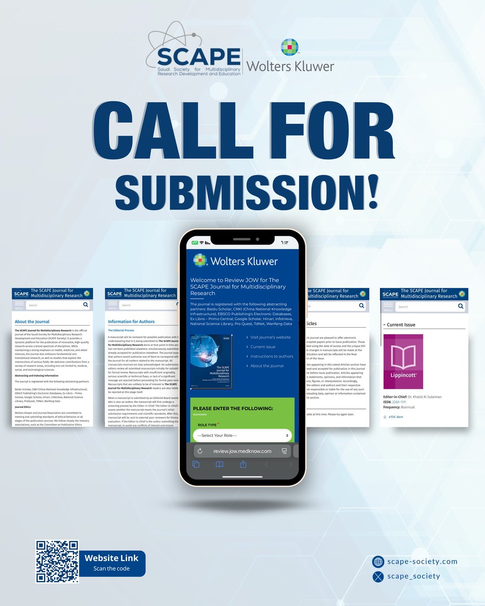 📢 Call for Submissions

The SCAPE Journal for Multidisciplinary Research(SJMR) invites the submission of manuscripts. As an open-access journal, it is committed to promoting innovation, collaboration, and the exchange of knowledge across disciplines.

Submit your work today and