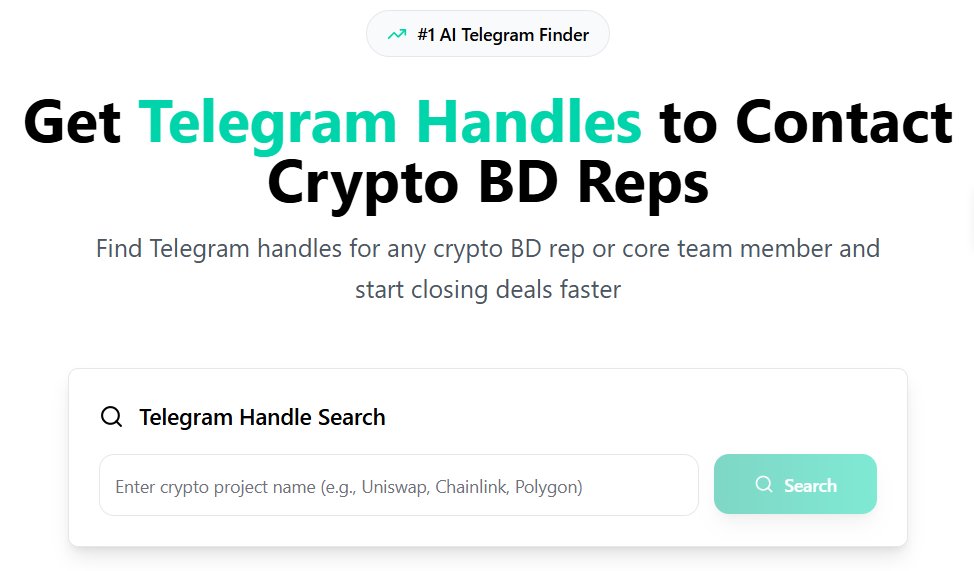 BD reps, who needs fellow BD rep Telegram handles?

5 Year Lead Gen Database....coming soon ⏳

#buildinpublic