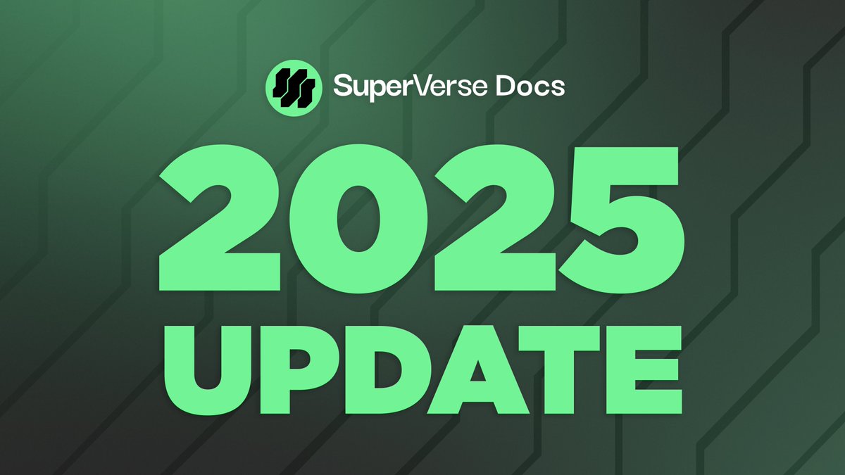 GM, the SuperVerse 2025 Docs are live 💚

• 100+ crypto games powered by $SUPER
• DeFi + GameFi: <a href="/BlackholeDex/">Blackhole</a> &amp; SuperCharger
• Liquidity + governance flywheel

Welcome to the future of gaming 👉 docs.superverse.co