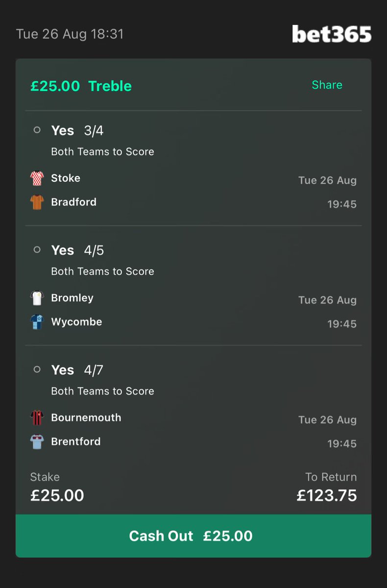 DanThompsonTips's tweet image. 🔐 #BTTS TREBLE 

Add To Your Bet Slip - bet365.com/s/r/JyCXL