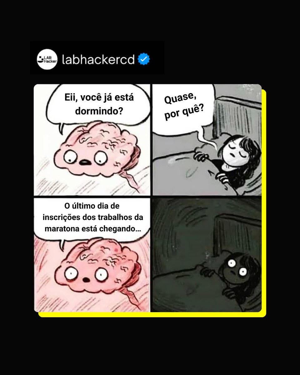 LabHackerCD's tweet image. Atenção!! Último dia para inscrever seu trabalhos para a Maratona Linguagem Simples é 1º de setembro. Acesse a aba "Submissão de Trabalhos" na Doity (link na bio) e garanta sua inscrição!!
#LABHackerCD #LABHacker #MaratonaLinguagemSimples