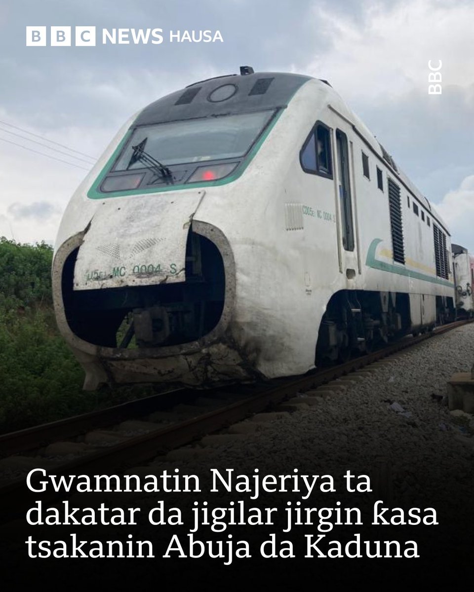 Shugaban hukumar kula da zirga-zirgar jiragen ƙasa ta Najeriya NRC, Kayode Opeifa ne ya sanar da hakan yayin da yake zantawa da manema labarai a Abuja, sa’o’i bayan faɗuwar jirgin a ranar Talata.

Ƙarin bayani - bbc.in/3VjqkqV