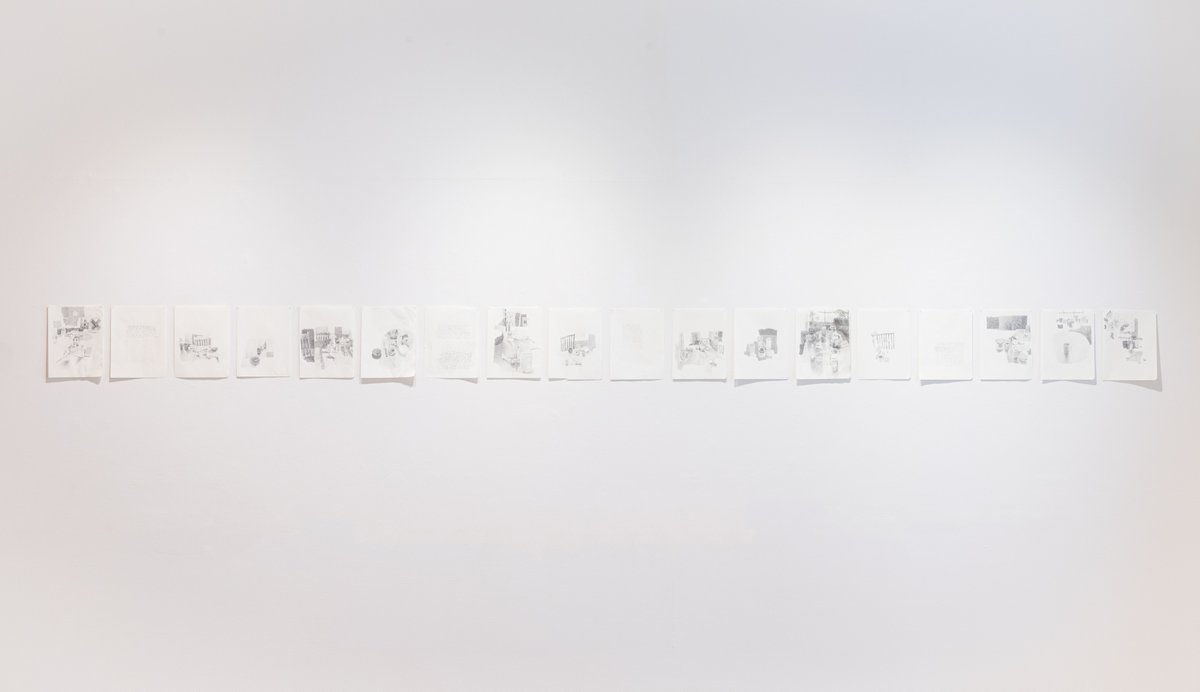 Don't miss Weird Thirst by C.J. Hill in the East Gallery before it's gone by the end of the week! 

Weird Thirst consists of groups of drawings paired with written work, together they investigate the ways that we perceive and create meaning.
luxcenter.org/exhibitions/we…