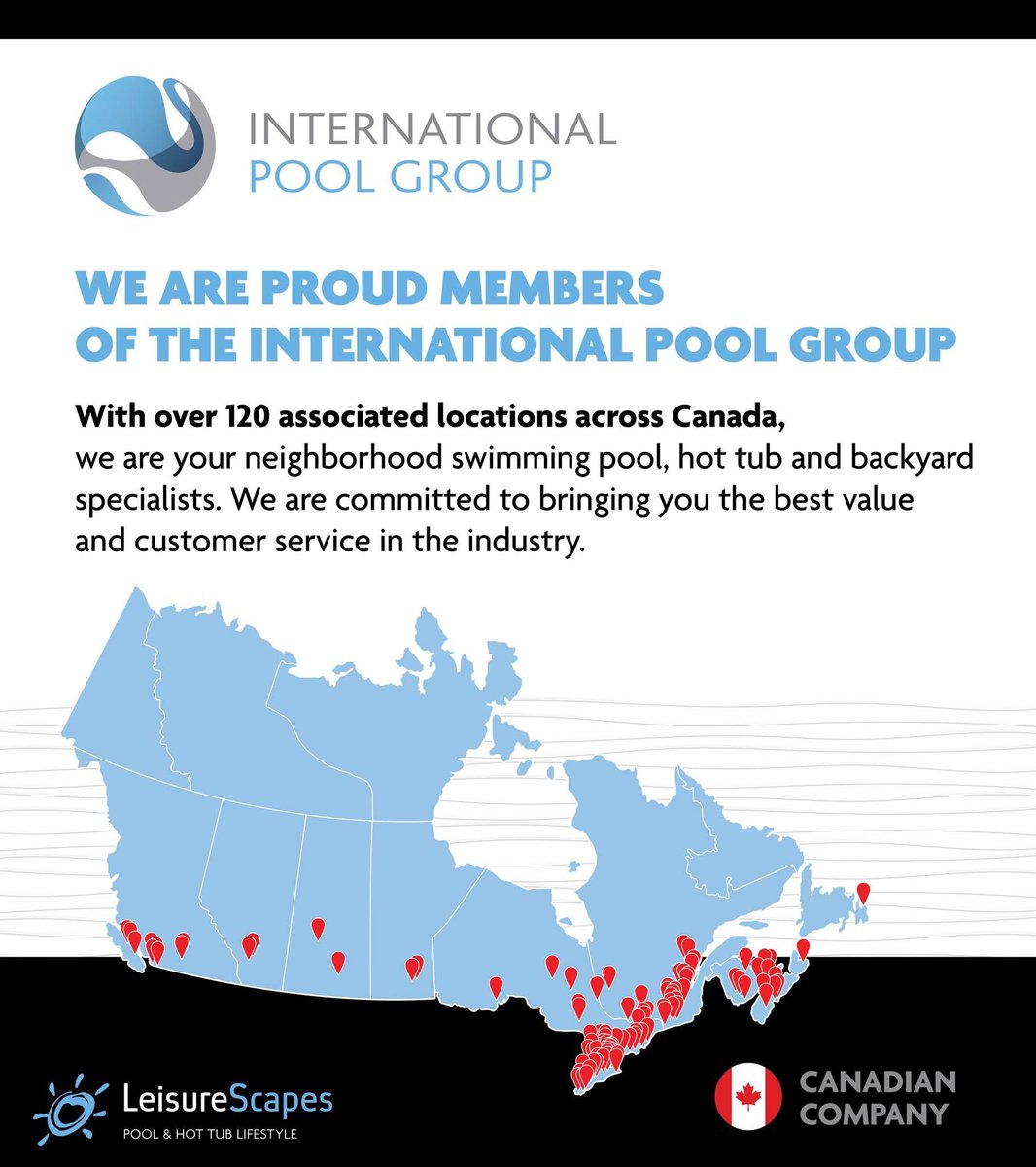 We are proud members of the International Pool Group. We have the biggest &amp; most popular brands, as well as our private label value priced products including chemicals, equipment, parts &amp; many other items for your backyard. 

#backyardliving #Internationalpoolgroup #leisurescapes