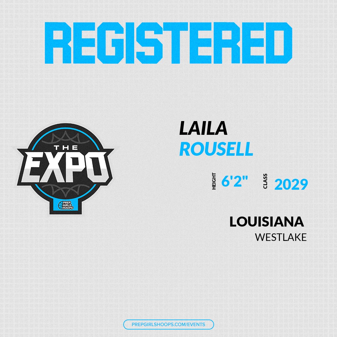Prep Girls Hoops Louisiana (@pghlouisiana) on Twitter photo Welcome Class of 2029 Laila Rousell (<a href="/lailarousell29/">LailaRousell2029</a>) of Westlake HS to the <a href="/PGHLouisiana/">Prep Girls Hoops Louisiana</a> Showcase @ Team Sportsplex.
๐ฅ๐ #PGHExpoLA ๐๐ฅ
Register NOW! ๐
events.prepgirlshoops.com/e/1652/registeโฆ Welcome Class of 2029 Laila Rousell (<a href="/lailarousell29/">LailaRousell2029</a>) of Westlake HS to the <a href="/PGHLouisiana/">Prep Girls Hoops Louisiana</a> Showcase @ Team Sportsplex.
๐ฅ๐ #PGHExpoLA ๐๐ฅ
Register NOW! ๐
events.prepgirlshoops.com/e/1652/registeโฆ