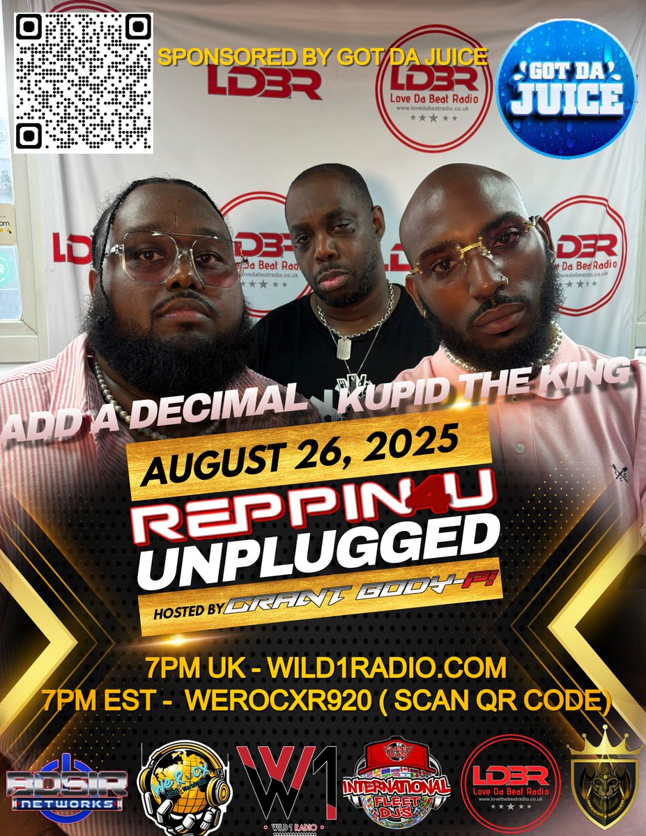 WE ARE LIVE! <a href="/Wild1_Radio/">wild1radio</a> presents RePPiN4U UNPLUGGED: ROAD TO WILL SMITH AFTERPARTY! wild1radio.com Special guests KUPID THE KING &amp; ADD A DECIMAL!