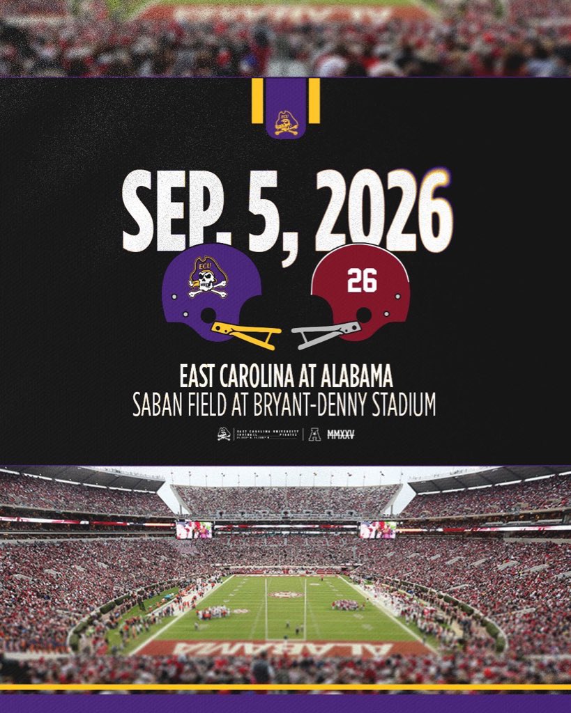 BREAKING: Alabama has canceled their home-and-home series with West Virginia in 2026 and 2027.

Instead, the Tide has scheduled a matchup with East Carolina for 2026.
