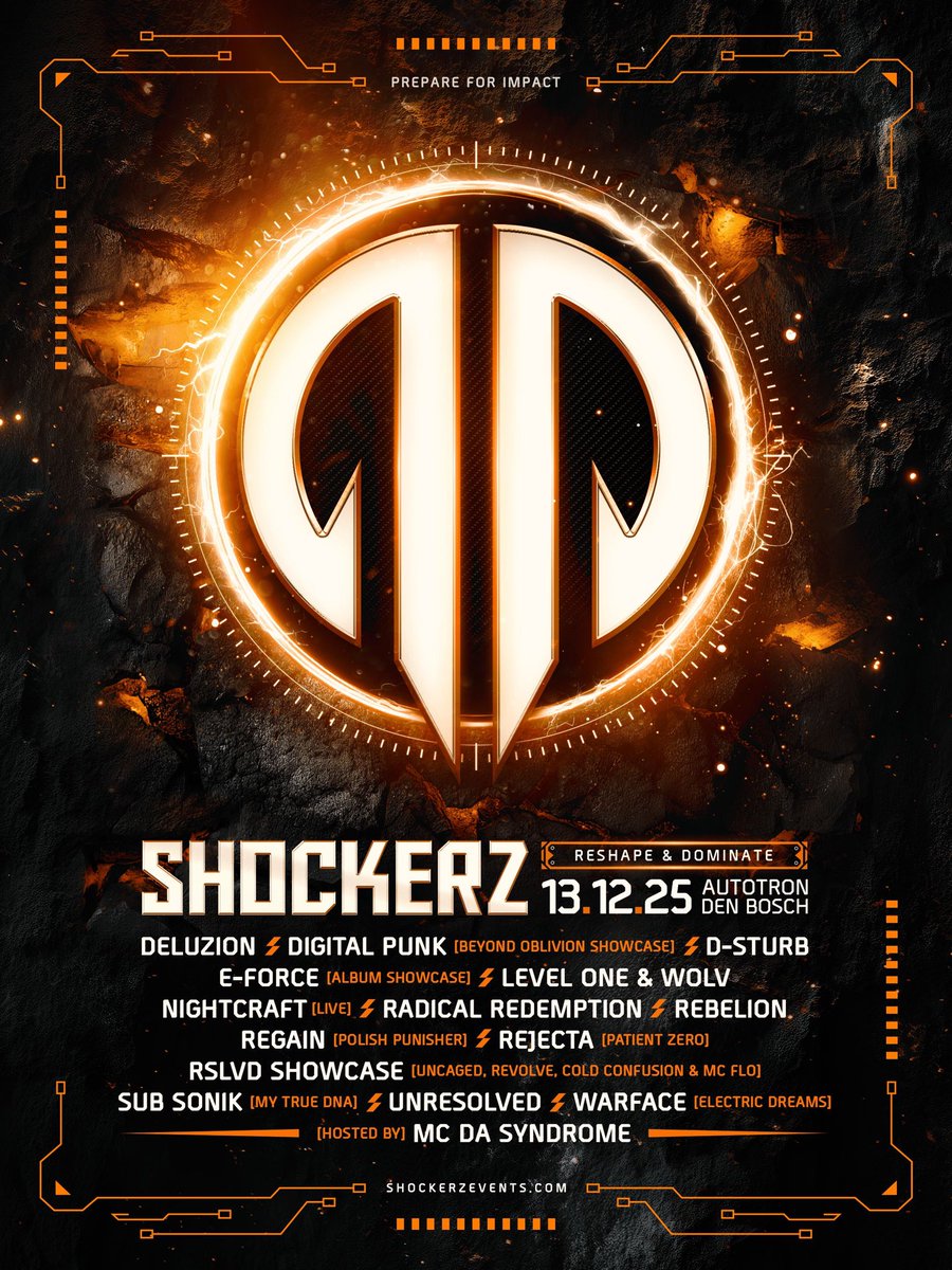 Shockerz pres. ‘Reshape &amp; Dominate’
Full Line Up

December 13