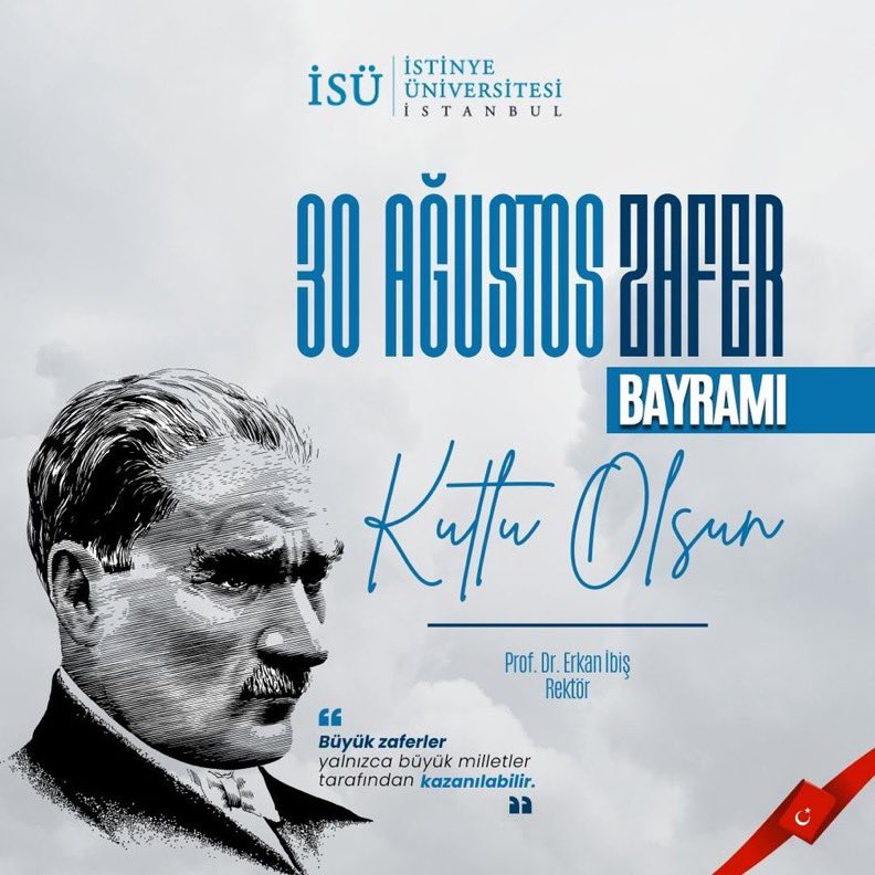 Başkomutan Atatürk'ün
önderliğinde 26.8.1922’de
Kocatepe’den başlayan
30.8.1922’de Dumlupınar’da
zafer ile noktalanan büyük
taarruzun, #30Ağustos
Zafer Bayramımızın
103.yılı kutlu olsun🇹🇷
Başta M.Kemal Atatürk
olmak üzere tüm şehit
ve gazilerimize sonsuz
minnet ve şükranlarımızla