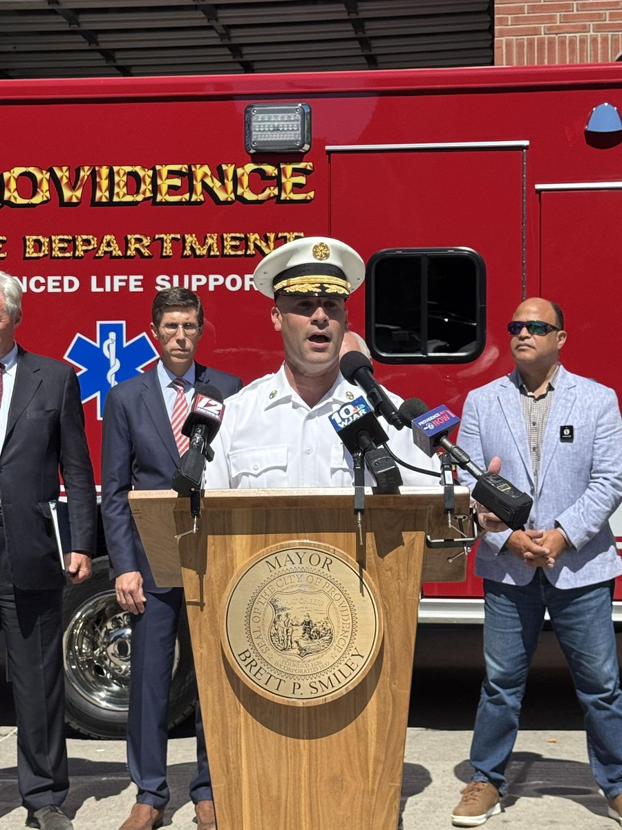 Today, we welcomed a new rescue truck into service, with another arriving soon.

Rescue 3 &amp; 4 are among the busiest EMS units in the nation, answering 12K+ calls a year. These upgrades give our firefighters the tools to respond quickly &amp; keep Providence safe.