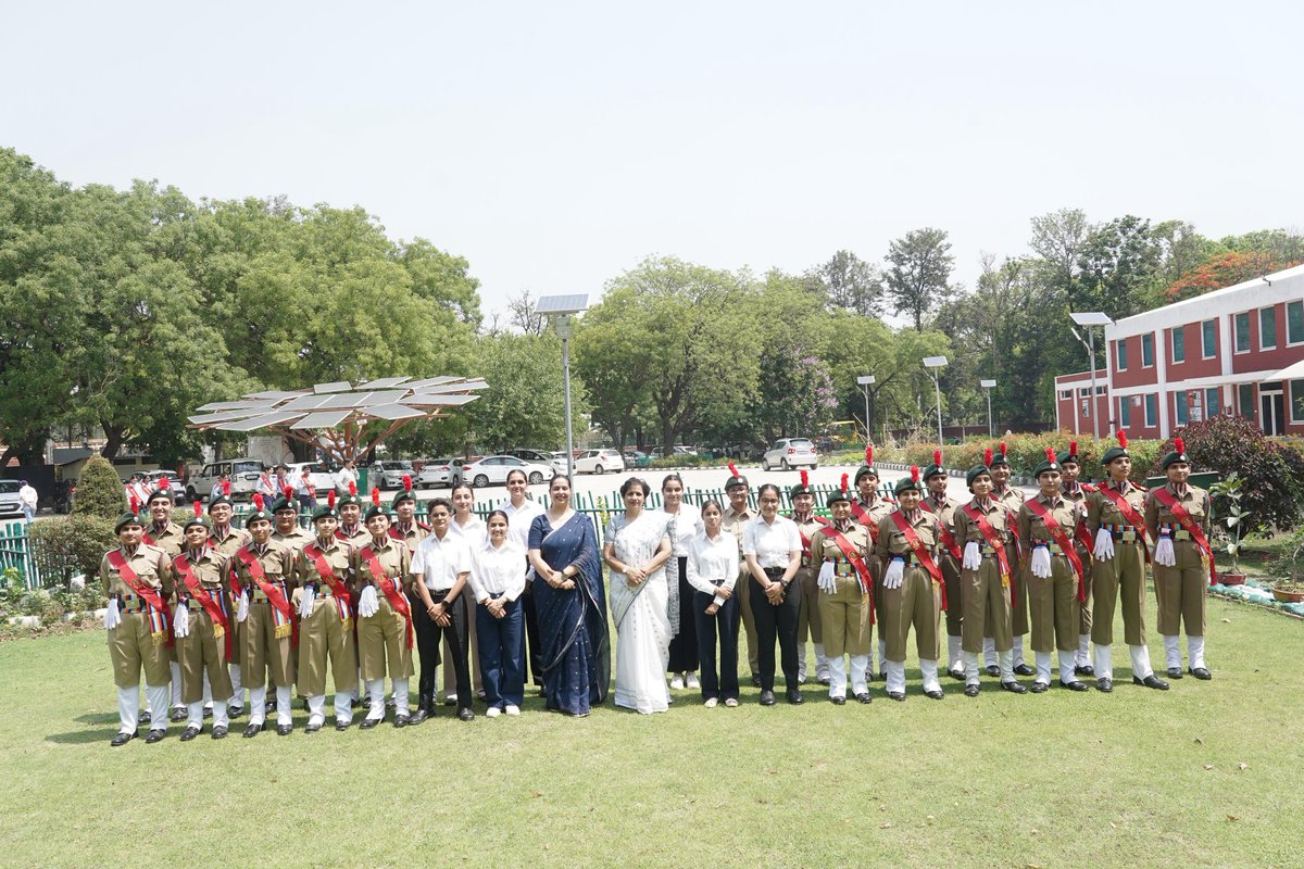 NCC_ArmyMCM2024's tweet photo. Proud to announce the new #RankHolders of #NCC at MCM DAV College. Your #Dedication, #Discipline & #HardWork have earned you this honour. Wishing you success as you march ahead with #Pride & #Excellence.
#MCMArmyWing #GirlsBattalion #01CHDGirlsBattalion #ChandigarhGroup https://t.co/5tSPEuyzqT