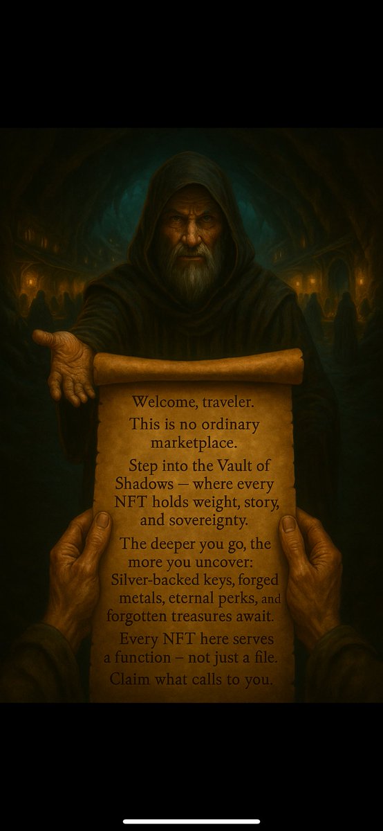 KurohisaFounder's tweet image. Step into the Vault of Shadows — an immersive NFT marketplace where every drop helps someone in need.

Built by NeuralEdge Trading LLC.

🎮 Gamified.
💠 Impact-driven.
💎 Live now: vaultofshadows.carrd.co

#VaultOfShadows #NFTforGood #NeuralEdge #Web3