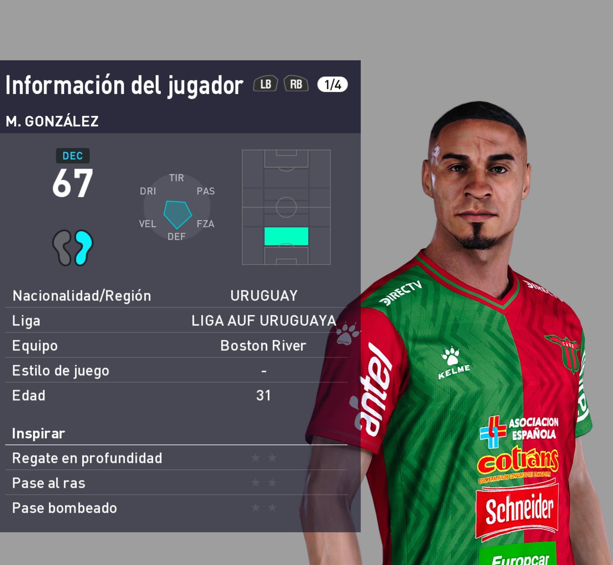 Martin González - PES 2021 PC

By_FabriFacemaker

Kit <a href="/XavierLassaga/">Xavier Lassaga</a> 

#MartinGonzález #BostonRiver #PES #PES2021 #CampeonatoUruguayo