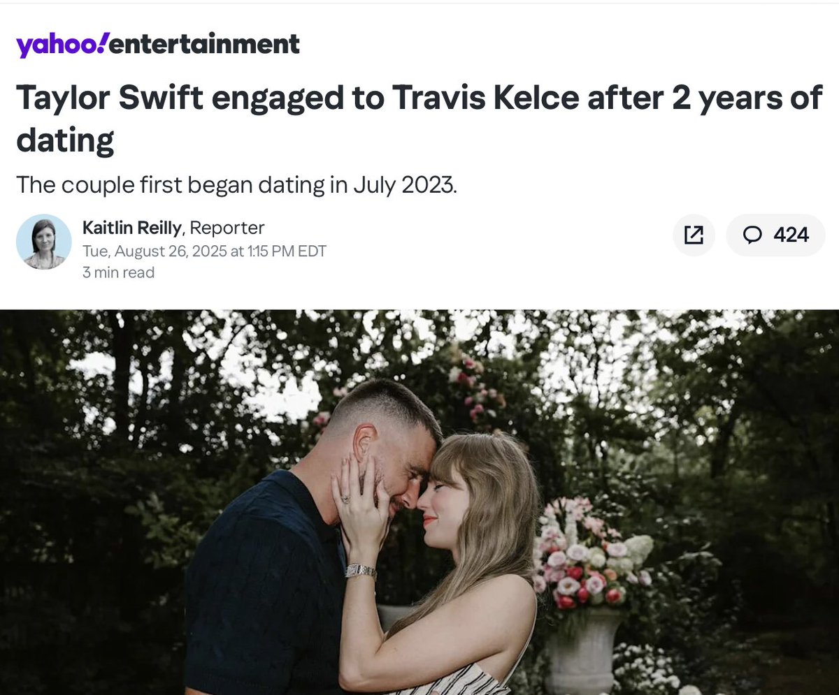 Brad Wilcox (@bradwilcoxifs) on Twitter photo Impeccable timing.
The day <a href="/jean_twenge/">Jean Twenge (author of 10 RULES, GENERATIONS)</a> et al release a new study underlining value of marriage for today's women...
Taylor Swift... gets engaged to Travis Kelce. 👩❤️👨
<a href="/FamStudies/">The Institute for Family Studies</a> Impeccable timing.
The day <a href="/jean_twenge/">Jean Twenge (author of 10 RULES, GENERATIONS)</a> et al release a new study underlining value of marriage for today's women...
Taylor Swift... gets engaged to Travis Kelce. 👩❤️👨
<a href="/FamStudies/">The Institute for Family Studies</a>