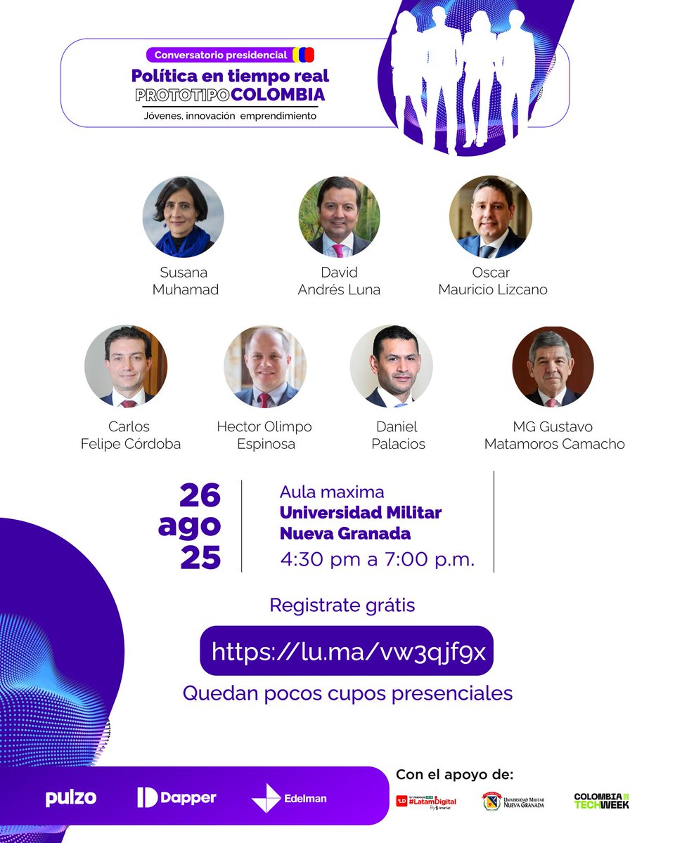 @soyliliana (@soyliliana10) on Twitter photo 📌<a href="/carolinacorcho/">Carolina Corcho</a> es una de las precandidatas invitadas al #ConversatorioPresidencial que se va a llevar a cabo el día de hoy en la Universidad Militar Nueva Granada. Pendientes de sus redes sociales para la transmisión a partir de las 4pm.
#CarolinaCorcho #NiUnPasoAtrás. 📌<a href="/carolinacorcho/">Carolina Corcho</a> es una de las precandidatas invitadas al #ConversatorioPresidencial que se va a llevar a cabo el día de hoy en la Universidad Militar Nueva Granada. Pendientes de sus redes sociales para la transmisión a partir de las 4pm.
#CarolinaCorcho #NiUnPasoAtrás.