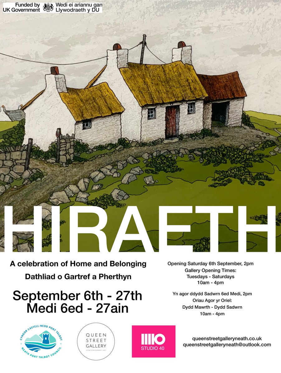 Hiraeth: A Celebration of Home and Belonging

Opening on Saturday 6th September at 2pm

‘This project is funded by the UK government through the UK Shared Prosperity Fund.’

#UKSPF