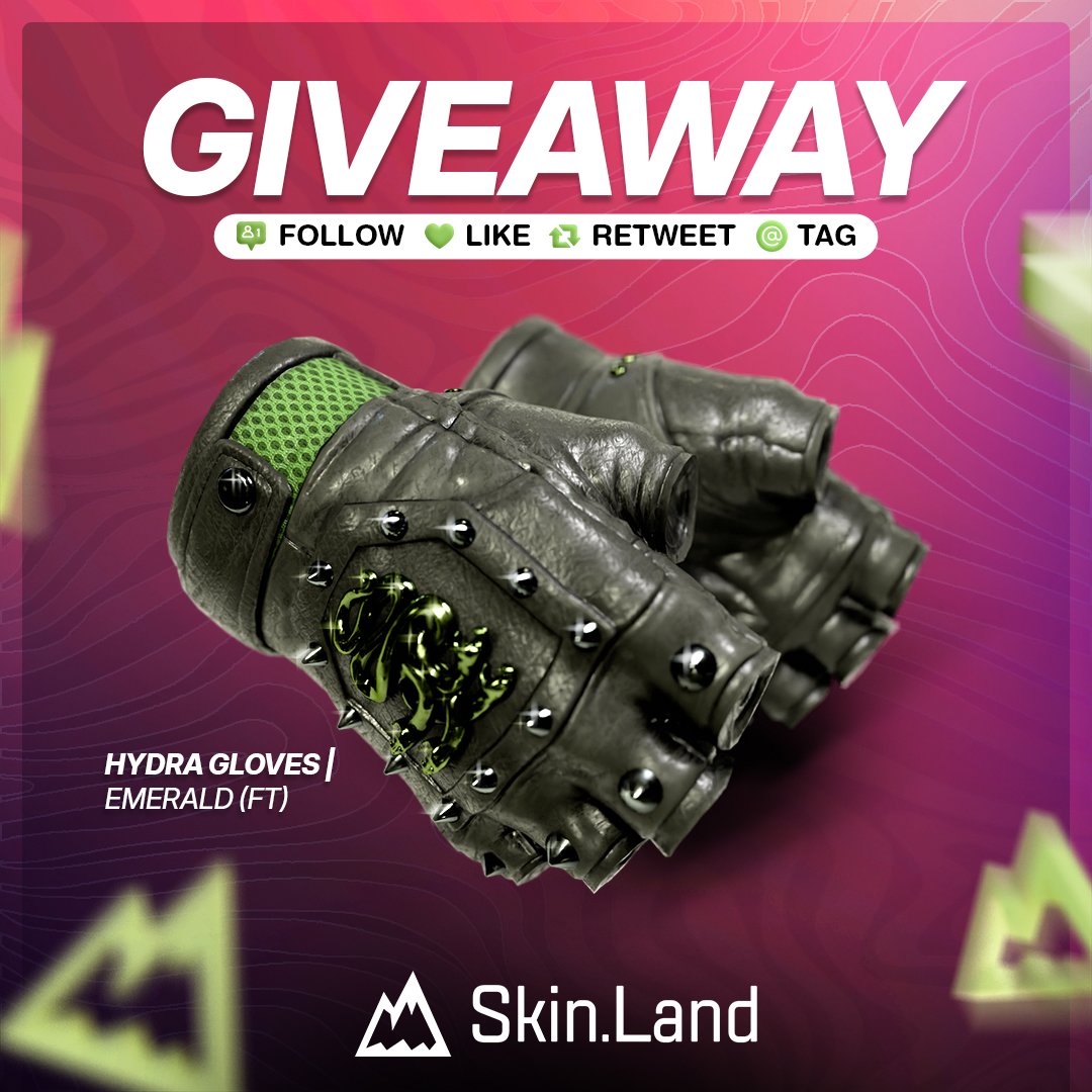 🎁 Hydra Gloves | Emerald FT ($94)

➡️ TO ENTER:

✅ Follow me &amp; <a href="/SkinLand_market/">Skin.Land</a>
✅ Retweet
✅ Tag 2 friends

⏰ Giveaway ends in 7 days!