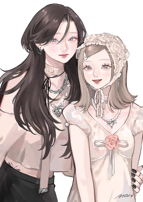 先輩と後輩ちゃんのおめかし