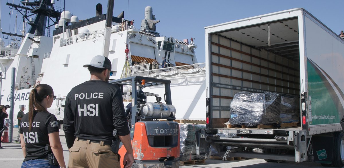 🚨 Historic Drug Offload! 🚨
77,000+ lbs. of cocaine &amp; marijuana worth $475M seized in joint ops with <a href="/HSI_Miami/">HSI Miami</a>, <a href="/USCG/">U.S. Coast Guard</a>, @DEAMiamiDiv, <a href="/FBI/">FBI</a>, <a href="/USNavy/">U.S. Navy</a>, &amp; the Royal Dutch Navy. Together, we’re dismantling TCOs, protecting communities, &amp; saving lives.