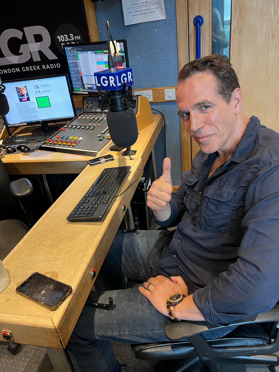 Had a blast today chatting with the wonderful ⁦<a href="/VasoulaChristod/">Vasoula Christodoulou</a>⁩ on London Greek Radio. I mostly got to speak about my role as Captain Spiteri in the new series The Sunshine Murders due out on Channel 5 on 2nd September! #LGR <a href="/channel5/">Edd Dawson</a> #cosycrime #thesunshinemurders