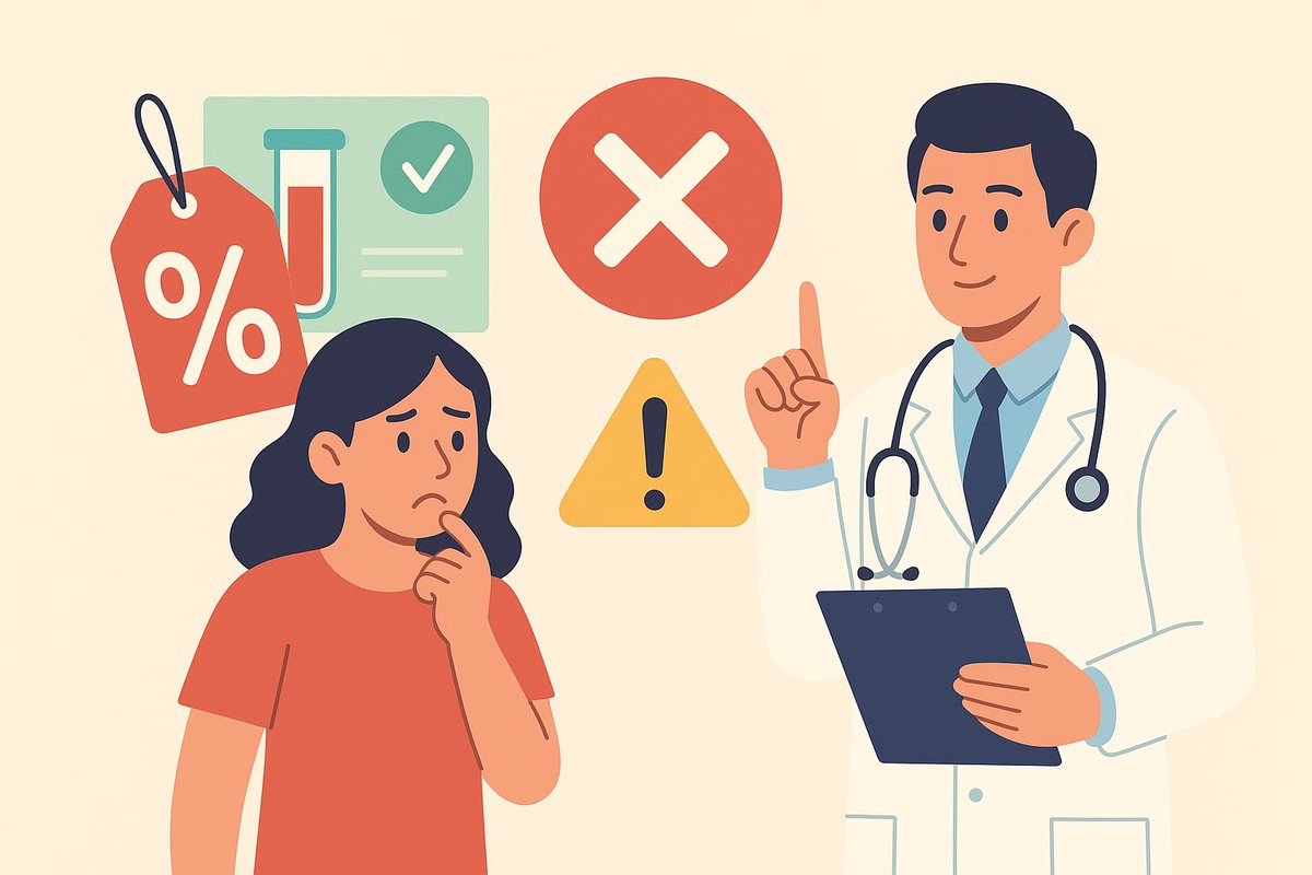 � مع موسم التخفيضات قد تصلك عروض على باقات تحاليل بأسعار مغرية، لكن:
❌ كثير منها غير ضروري
⚠️ وقد يسبب لك قلق أو مصاريف إضافية بلا فائدة
✅ التحاليل تعمل فقط عند الحاجة وبعد استشارة الطبيب
💰 صحتك أهم من أي عرض!